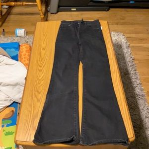 American Eagle Black high waisted flare jeans